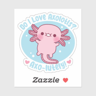 Schattig Ik hou van axolotls Axo-luutig grappige w Sticker