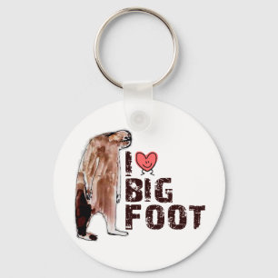 Schattig! Ik HOUD <3 van het ontwerp van BIGFOOT Sleutelhanger