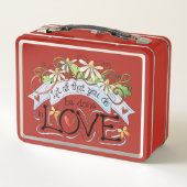 Schattig Inspirerend Rood Metaal Doos (Achterkant)