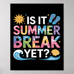 Schattig Is Zomer Vakantie Leraar Student Tie Dye Poster