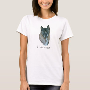 Schattig Japans Akita Hondenportret Realistische k T-shirt