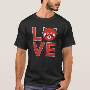 Schattig Japans Rood Panda Beer T-shirt