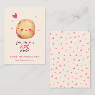 Schattig Je bent één HEETE Aardappel Valentijnskaa Notitiekaartje