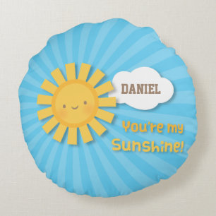 Schattig Je bent mijn Zon Persoonlijke Kamerdecora Rond Kussen