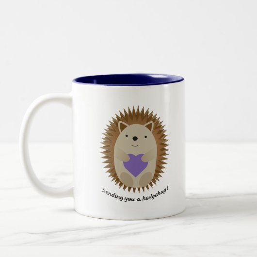 Schattig je een hedgehug hedgel sturen tweekleurige koffiemok (Links)