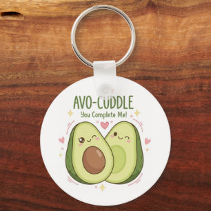 Schattig Je Maakt Me Compleet Kawaii Avocado Koppe Sleutelhanger