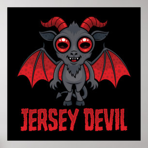 Schattig Jerseyduivel van de Pine Barrens Poster