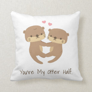 Schattig Jij Bent Mijn Otter Helft, Otter Koppel V Kussen