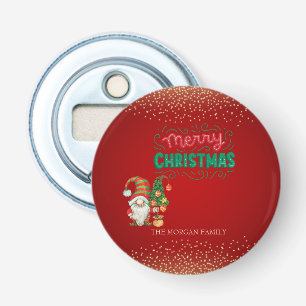 Schattig Kabouter Dennengewas Confetti Rood Pretti Button Flesopener