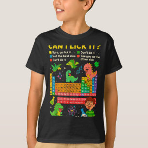 Schattig Kan Ik Het Olikken Dino Periodiek Systeem T-shirt