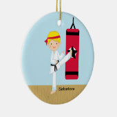 Schattig karate Boy Ornament (Rechts)
