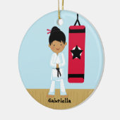 Schattig karate Girl Ornament (Links)