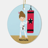 Schattig karate Girl Ornament (Links)