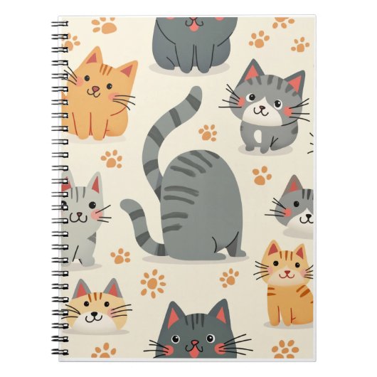 schattig kat notitieboek (Voorkant)
