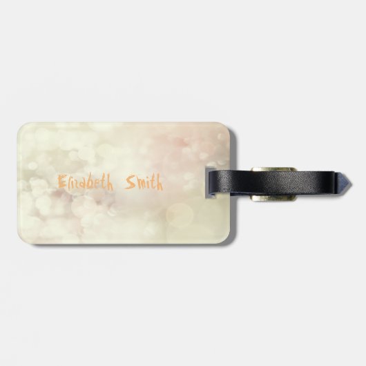 Schattig Kat op Bokeh Bagagelabel (Achterkant horizontaal)