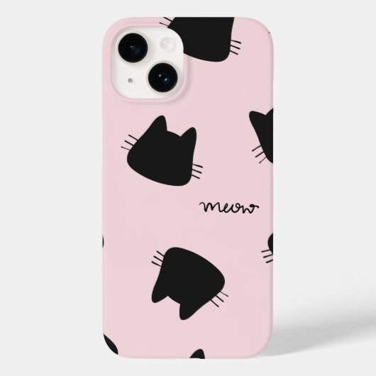 schattig kat patroon iPhone 14 hoesje (Achterkant)