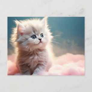 Schattig katje feestdagenkaart