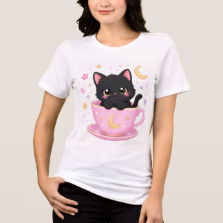 schattig katje in kopje Tri-Blend shirt
