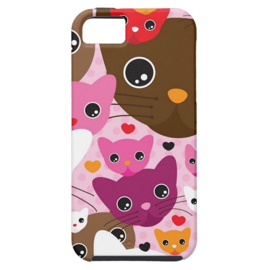 schattig kattenachtergrond Case-Mate iPhone case (Achterkant)