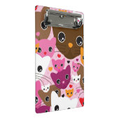 schattig kattenachtergrond mini klembord (Schuin)