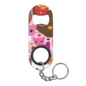 schattig kattenachtergrond sleutelhanger flessenopener (Achterkant)