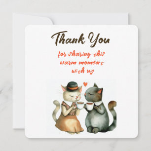 Schattig Kattenkoppel Trouw Dank Je Kaart