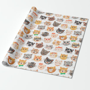 Schattig kattenpapier cadeaupapier