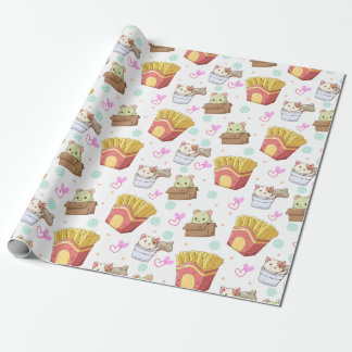 Schattig kattenpapier cadeaupapier