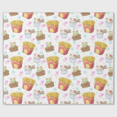 Schattig kattenpapier cadeaupapier (Vlak)