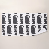 schattig kattenpatroon.  illustratie badhanddoek (Badhanddoek)