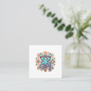Schattig Kawaii Amazigh Yaz Symbool Berber Sticker Vierkante Visitekaartje