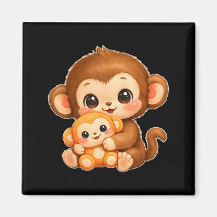 Schattig Kawaii Apen Vuist Baby Grafisch Grote Lie Magneet