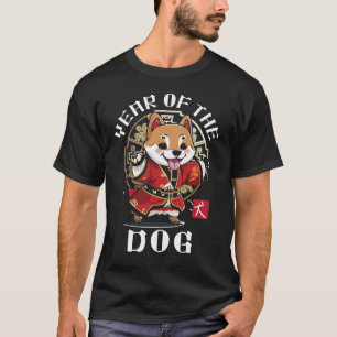 Schattig Kawaii Aziatische Chinese Hond Dierenriem T-shirt