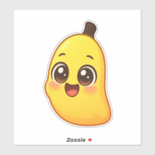 Schattig Kawaii Banaan Karakter Sticker