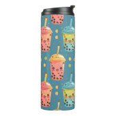 Schattig Kawaii Boba Drink Design Thermosbeker (Gedraaid links)
