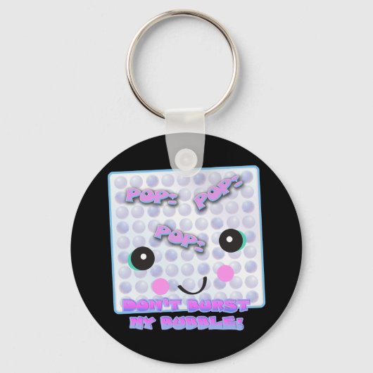 Schattig Kawaii Bubble Wrap Sleutelhanger (Voorkant)