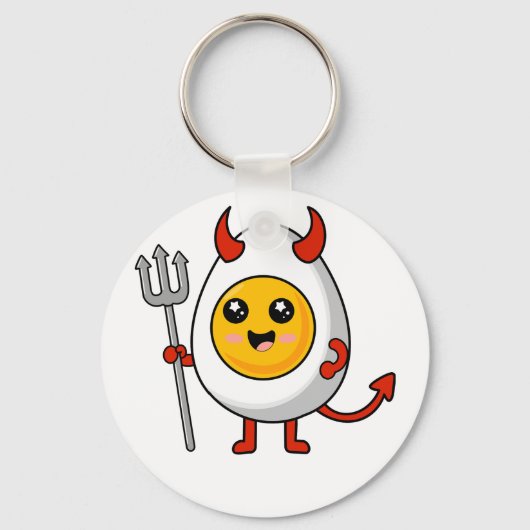 Schattig Kawaii Duivelsei Sleutelhanger (Voorkant)