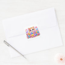 Schattig Kawaii Hartelijk Dank Kat Naam Pastel Roz