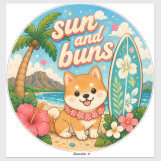 schattig kawaii hawaii sticker