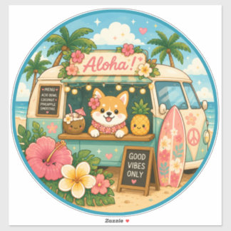 schattig kawaii hawaii sticker