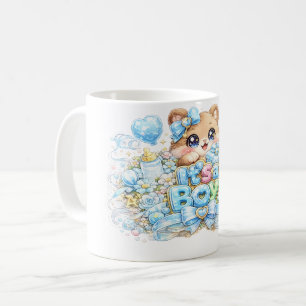 Schattig Kawaii Het is een Jongen Teddybeer Pastel Koffiemok
