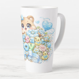 Schattig Kawaii Het is een Jongen Teddybeer Pastel Latte Mok