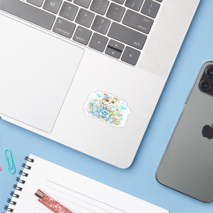 Schattig Kawaii Het is een Jongen Teddybeer Pastel Sticker