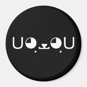 Schattig Kawaii Hond Japanse Kaomoji Emoticon Magneet