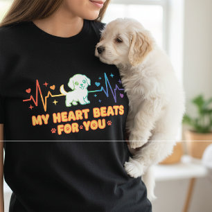 Schattig Kawaii Hondje Mijn Hart Slaat Voor Jou T-shirt