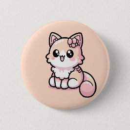 Schattig Kawaii Kat Ronde Button 5,7 Cm