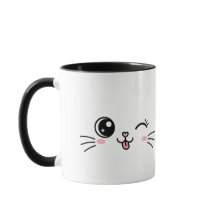 Schattig Kawaii Kattengezicht