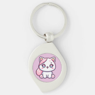 Schattig Kawaii Kitten Sleutelhanger