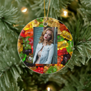 schattig kawaii snoeit kleurrijk snoep beer keramisch ornament