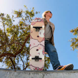 Schattig Kawaii Valentijn Konijn Beer Liefdescadea Skateboard